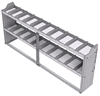 20-8336-2 Square back shelf unit 84"Wide x 13.5"Deep x 36"High with 2 shelves