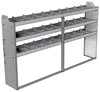 20-8348-3 Square back shelf unit 84"Wide x 13.5"Deep x 48"High with 3 shelves