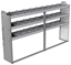 20-8348-3 Square back shelf unit 84"Wide x 13.5"Deep x 48"High with 3 shelves