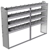 20-8358-4 Square back shelf unit 84"Wide x 13.5"Deep x 58"High with 4 shelves