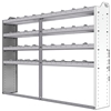 20-8358-4 Square back shelf unit 84"Wide x 13.5"Deep x 58"High with 4 shelves