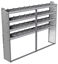 20-8363-4 Square back shelf unit 84"Wide x 13.5"Deep x 63"High with 4 shelves