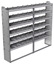 20-8372-6 Square back shelf unit 84"Wide x 13.5"Deep x 72"High with 6 shelves