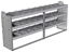 20-8536-3 Square back shelf unit 84"Wide x 15.5"Deep x 36"High with 3 shelves