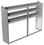 20-8558-3 Square back shelf unit 84"Wide x 15.5"Deep x 58"High with 3 shelves