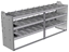20-8836-3 Square back shelf unit 84"Wide x 18.5"Deep x 36"High with 3 shelves