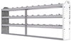 20-9136-3 Square back shelf unit 96"Wide x 11.5"Deep x 36"High with 3 shelves