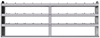20-9136-3 Square back shelf unit 96"Wide x 11.5"Deep x 36"High with 3 shelves