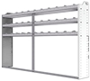 20-9358-3 Square back shelf unit 96"Wide x 13.5"Deep x 58"High with 3 shelves