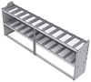 20-9536-2 Square back shelf unit 96"Wide x 15.5"Deep x 36"High with 2 shelves