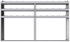 20-9558-3 Square back shelf unit 96"Wide x 15.5"Deep x 58"High with 3 shelves