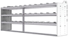 20-9836-3 Square back shelf unit 96"Wide x 18.5"Deep x 36"High with 3 shelves