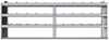 20-9836-3 Square back shelf unit 96"Wide x 18.5"Deep x 36"High with 3 shelves