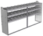 20-9848-3 Square back shelf unit 96"Wide x 18.5"Deep x 48"High with 3 shelves