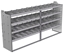 20-9848-4 Square back shelf unit 96"Wide x 18.5"Deep x 48"High with 4 shelves