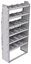 21-3372-6 Profiled back shelf unit 36"Wide x 13.5"Deep x 72"High with 6 shelves