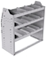 21-3536-3 Profiled back shelf unit 36"Wide x 15.5"Deep x 36"High with 3 shelves