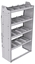 21-3563-4 Profiled back shelf unit 36"Wide x 15.5"Deep x 63"High with 4 shelves