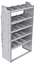 21-3563-5 Profiled back shelf unit 36"Wide x 15.5"Deep x 63"High with 5 shelves