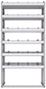 21-3572-6 Profiled back shelf unit 36"Wide x 15.5"Deep x 72"High with 6 shelves