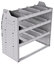 21-3836-3 Profiled back shelf unit 36"Wide x 18.5"Deep x 36"High with 3 shelves