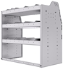 21-3836-3 Profiled back shelf unit 36"Wide x 18.5"Deep x 36"High with 3 shelves