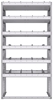 21-3872-6 Profiled back shelf unit 36"Wide x 18.5"Deep x 72"High with 6 shelves