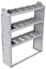 21-4358-3 Profiled back shelf unit 48"Wide x 13.5"Deep x 58"High with 3 shelves