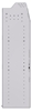 21-4558-3 Profiled back shelf unit 48"Wide x 15.5"Deep x 58"High with 3 shelves