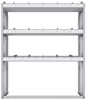 21-4558-3 Profiled back shelf unit 48"Wide x 15.5"Deep x 58"High with 3 shelves