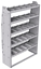 21-4572-5 Profiled back shelf unit 48"Wide x 15.5"Deep x 72"High with 5 shelves