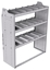 21-4858-3 Profiled back shelf unit 48"Wide x 18.5"Deep x 58"High with 3 shelves
