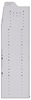 21-4863-5 Profiled back shelf unit 48"Wide x 18.5"Deep x 63"High with 5 shelves