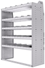 21-4863-5 Profiled back shelf unit 48"Wide x 18.5"Deep x 63"High with 5 shelves