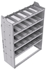 21-4863-5 Profiled back shelf unit 48"Wide x 18.5"Deep x 63"High with 5 shelves