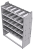 21-4863-5 Profiled back shelf unit 48"Wide x 18.5"Deep x 63"High with 5 shelves