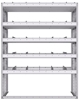 21-4863-5 Profiled back shelf unit 48"Wide x 18.5"Deep x 63"High with 5 shelves
