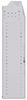 21-5358-3 Profiled back shelf unit 56"Wide x 13.5"Deep x 58"High with 3 shelves