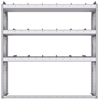 21-5358-3 Profiled back shelf unit 56"Wide x 13.5"Deep x 58"High with 3 shelves
