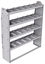 21-5363-4 Profiled back shelf unit 56"Wide x 13.5"Deep x 63"High with 4 shelves