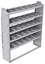 21-5363-5 Profiled back shelf unit 56"Wide x 13.5"Deep x 63"High with 5 shelves