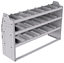 21-5536-3 Profiled back shelf unit 56"Wide x 15.5"Deep x 36"High with 3 shelves