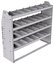 21-5548-4 Profiled back shelf unit 56"Wide x 15.5"Deep x 48"High with 4 shelves