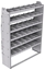 21-5572-6 Profiled back shelf unit 56"Wide x 15.5"Deep x 72"High with 6 shelves