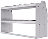 21-5836-2 Profiled back shelf unit 56"Wide x 18.5"Deep x 36"High with 2 shelves