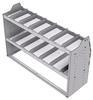 21-5836-2 Profiled back shelf unit 56"Wide x 18.5"Deep x 36"High with 2 shelves