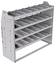 21-5848-4 Profiled back shelf unit 56"Wide x 18.5"Deep x 48"High with 4 shelves