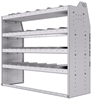 21-5848-4 Profiled back shelf unit 56"Wide x 18.5"Deep x 48"High with 4 shelves