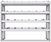 21-5848-4 Profiled back shelf unit 56"Wide x 18.5"Deep x 48"High with 4 shelves