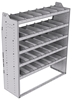 21-5863-5 Profiled back shelf unit 56"Wide x 18.5"Deep x 63"High with 5 shelves